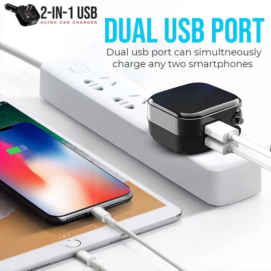 2-In-1 USB Car Charger